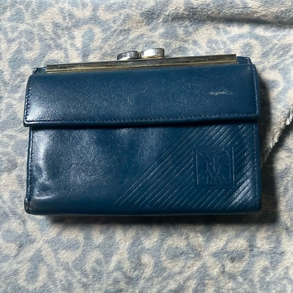 Anne Klein Blue Leather Wallet